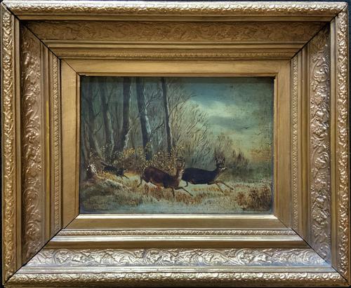 'Chasing The Deer' Beautiful 19th Century Game Hunting Moonlit Landscape Oil Painting (1 of 14) 'Chasing The Deer' Beautiful 19th Century Game Hunting Moonlit Landscape Oil Painting (1 of 14)