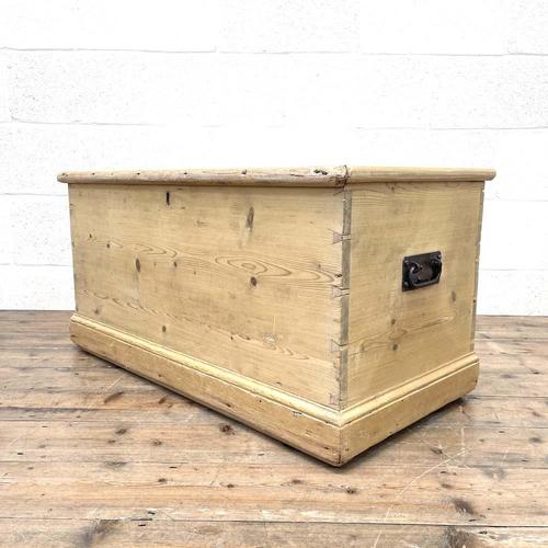 19th Century Antique Rustic Pine Trunk (1 of 9)