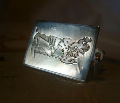 Vintage Pocket Watch Chain Silver Fob 1970s Large St Christopher Solid Silver Fob (1 of 7) Vintage Pocket Watch Chain Silver Fob 1970s Large St Christopher Solid Silver Fob (1 of 7)