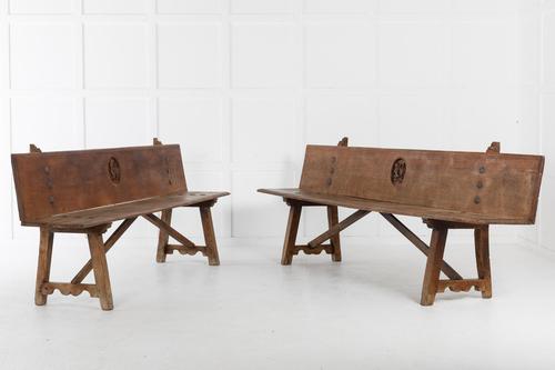 Pair of Early 18th Century Spanish Benches (1 of 10) Pair of Early 18th Century Spanish Benches (1 of 10)