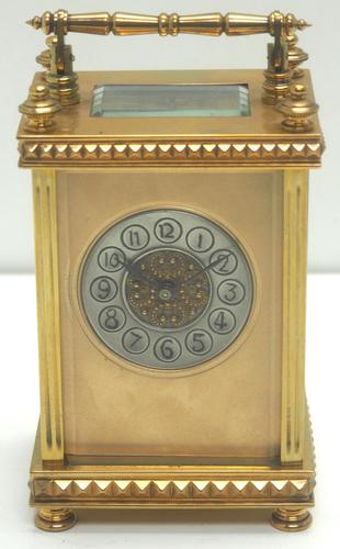 Marvellous French 8-day Carriage Clock – Masked Silver & Brass Dial Carriage Clock (1 of 10) Marvellous French 8-day Carriage Clock – Masked Silver & Brass Dial Carriage Clock (1 of 10)
