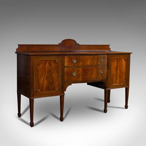 Antique Bow Front Sideboard, English, Mahogany, Dresser, Cabinet, Victorian (1 of 12)