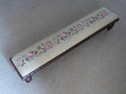 Victorian Mahogany Framed Foot Stool (1 of 6)