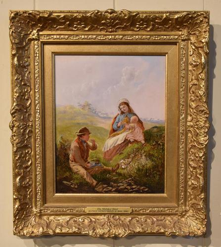 Oil Painting by Alfred Henry Green "The Midday Break" (1 of 5) Oil Painting by Alfred Henry Green "The Midday Break" (1 of 5)