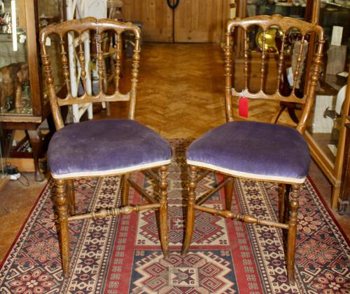 Pair of French Fruitwood Chairs (1 of 4) Pair of French Fruitwood Chairs (1 of 4)