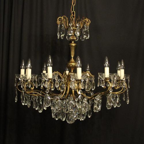 French Gilt & Crystal 12 Light Antique Chandelier Oka04051 (1 of 10) French Gilt & Crystal 12 Light Antique Chandelier Oka04051 (1 of 10)