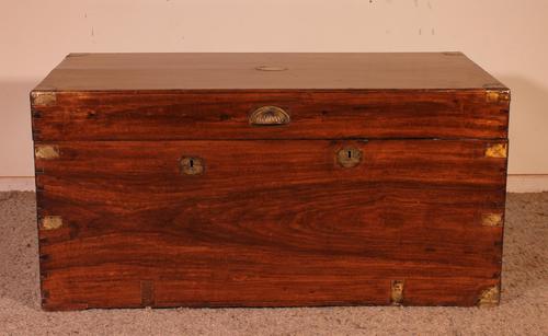 19th Century Marine Chest / Campaign Chest in Camphor (1 of 12)