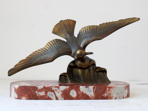 Art Deco Bronze Swooping Seagull (1 of 6)