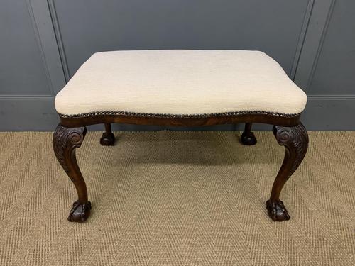 Large Mahogany Chippendale Style Stool (1 of 9)