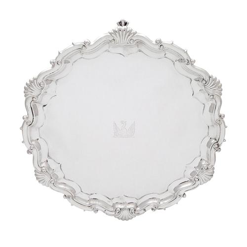 Antique Victorian Sterling Silver 10" Salver / Tray 1888 (1 of 8) Antique Victorian Sterling Silver 10" Salver / Tray 1888 (1 of 8)