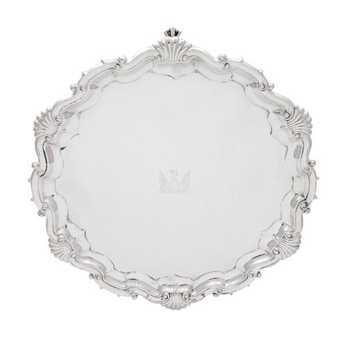 Antique Victorian Sterling Silver 10" Salver / Tray 1888 (1 of 8)