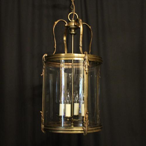 French Large Brass Four Light Antique Lantern (1 of 10)