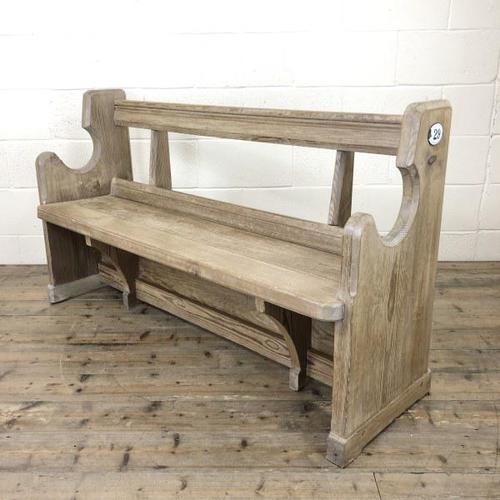 Antique Pine Chapel Pew Bench (1 of 9)