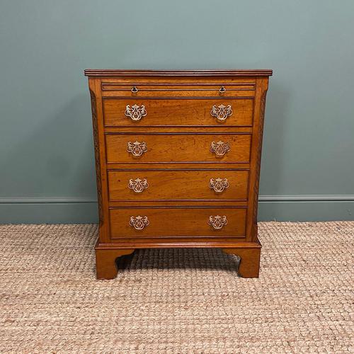 Unusual Small Edwardian Mahogany Antique Bachelors Chest (1 of 7)