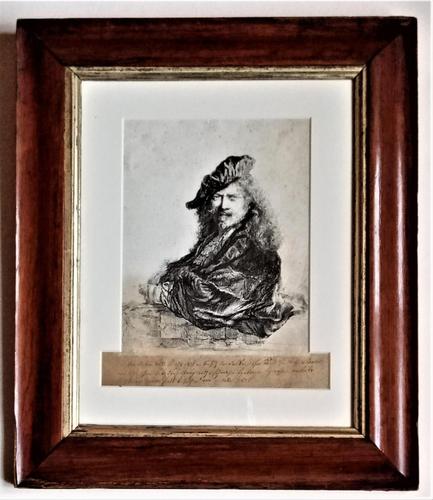 After Rembrandt, copy of portrait, etching, late 18th century, in period frame (1 of 6) After Rembrandt, copy of portrait, etching, late 18th century, in period frame (1 of 6)