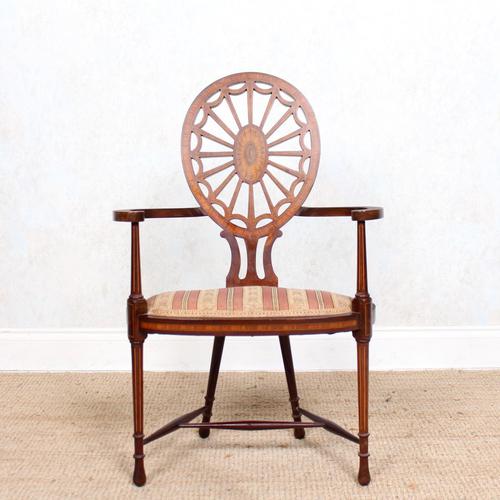 Antique Edwardian Armchair Inlaid Mahogany (1 of 10) Antique Edwardian Armchair Inlaid Mahogany (1 of 10)