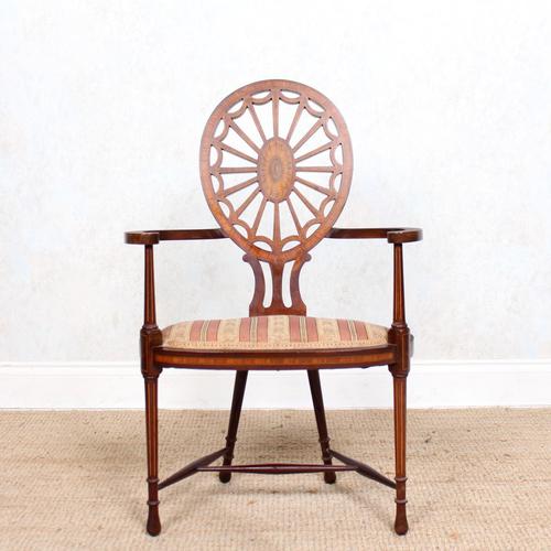 Antique Edwardian Armchair Inlaid Mahogany (1 of 10)