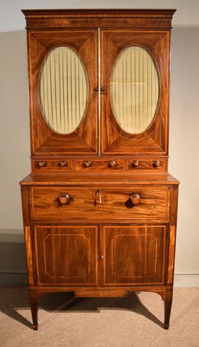 George III Sheraton Period Secretaire Cabinet (1 of 9)