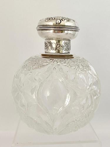 Large Silver Mounted Perfume Scent Bottle - London 1900 (1 of 9)