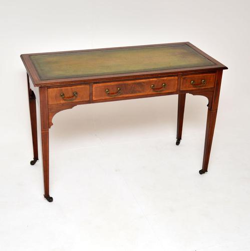 Antique Edwardian Inlaid Mahogany Desk / Writing Table (1 of 11)