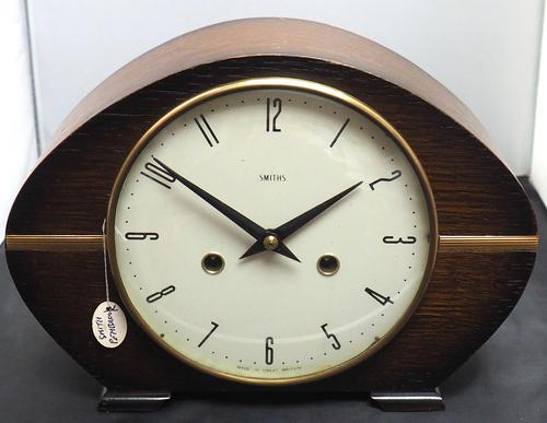 1950s Oak Retro 8 Day Striking Mantel Clock By Smiths Enfield (1 of 9)