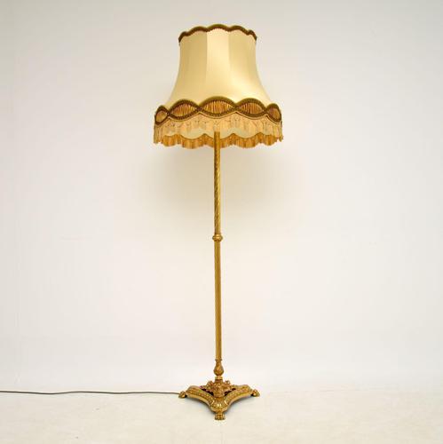 Antique French Style Brass Floor Lamp (1 of 8)