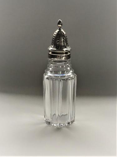 Rare Sheffield Assayed Georgian Silver & Glass Pepper Caster (1 of 6)