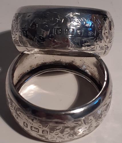 Pair of Silver Napkin Rings, Hallmarked Birmingham 1900 (1 of 3)