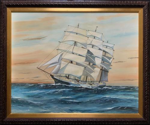 Awesome Tea Clipper Ship 'Hornet' Rough Seas Seascape Watercolour Painting c.1909 (1 of 12) Awesome Tea Clipper Ship 'Hornet' Rough Seas Seascape Watercolour Painting c.1909 (1 of 12)