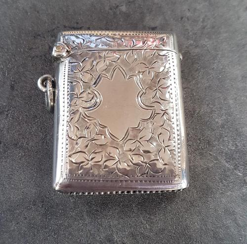 Sterling Silver Vesta Case - 1920 (1 of 4) Sterling Silver Vesta Case - 1920 (1 of 4)