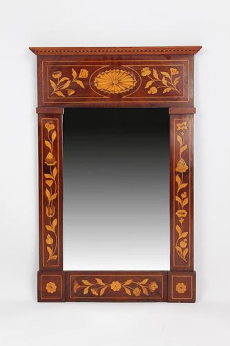 19th Century Dutch Inlaid Mahogany Mirror (1 of 13) 19th Century Dutch Inlaid Mahogany Mirror (1 of 13)
