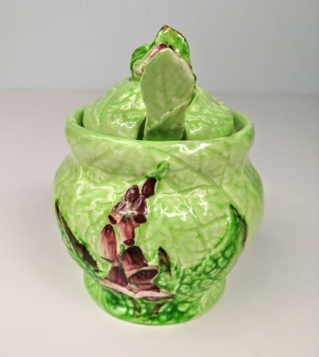 1930s Carlton Ware 'Foxglove' Design Lidded Pot with Spoon (1 of 9) 1930s Carlton Ware 'Foxglove' Design Lidded Pot with Spoon (1 of 9)
