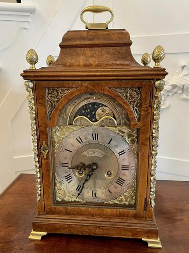 Quality Antique Burr Walnut and Ormolu Mounted Bracket Clock (1 of 15)