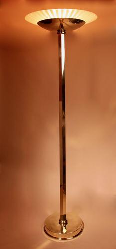 Art Deco Glass & Brass Floor / Standard Lamp (1 of 7) Art Deco Glass & Brass Floor / Standard Lamp (1 of 7)