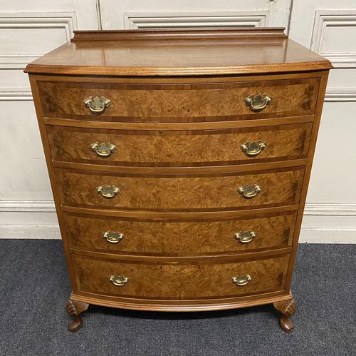 Burr Walnut Bow Front Chest (1 of 12) Burr Walnut Bow Front Chest (1 of 12)