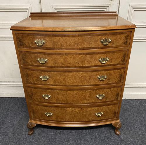 Burr Walnut Bow Front Chest (1 of 12)