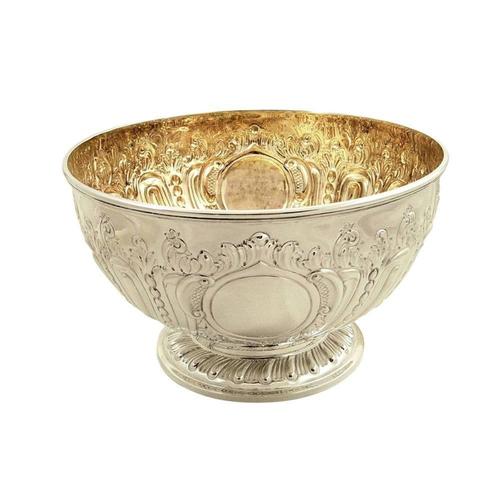 Antique Victorian Sterling Silver 8" Presentation Bowl 1889 (1 of 8)