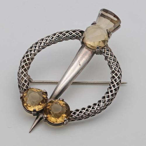 Vintage Scottish Silver & Cairngorm Citrine Brooch (1 of 3) Vintage Scottish Silver & Cairngorm Citrine Brooch (1 of 3)