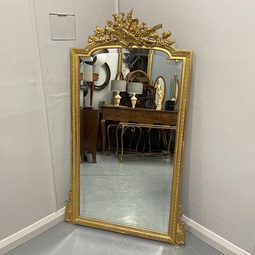 19th Century French Gilt Overmantle Mirror (1 of 7) 19th Century French Gilt Overmantle Mirror (1 of 7)