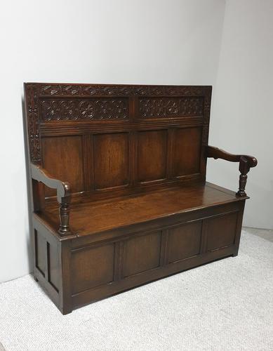 Superb Oak Monks Bench Settle (1 of 9) Superb Oak Monks Bench Settle (1 of 9)