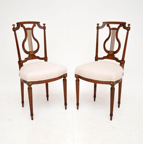 Pair of Antique Mahogany Side Chairs (1 of 8)