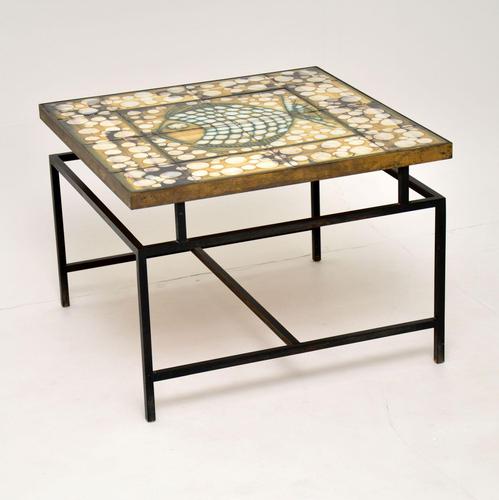 1960’s Tiled Top Brass Coffee Table (1 of 18)