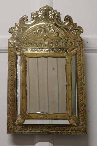 Napoleon III French Brass Cushion Mirror (1 of 7) Napoleon III French Brass Cushion Mirror (1 of 7)
