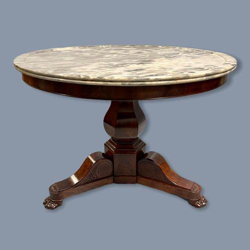 19th Century Marble Top Gueridon Centre Table (1 of 9) 19th Century Marble Top Gueridon Centre Table (1 of 9)