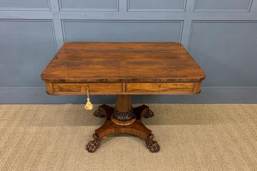 William IV Rosewood Library Centre Table (1 of 18)