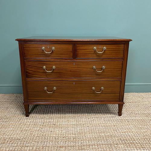 Quality Hepplewhite Design Mahogany Antique Chest of Drawers (1 of 6)