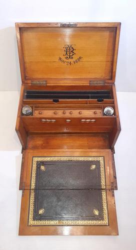 19th Century Oak Stationary Writing Box (1 of 6)