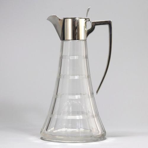 Silver Mounted Cut Crystal Claret Jug by William Hutton Birmingham 1907 (1 of 10)