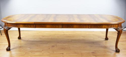 Antique Figured Walnut Extending Dining Table (1 of 11)