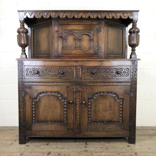 Antique English Oak Cupboard (m-2183) (1 of 10)